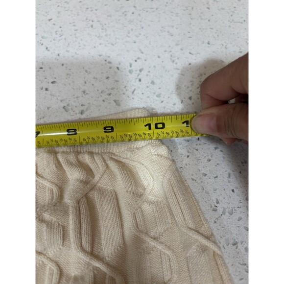 Free People Ivory Cable Knit Mini Skirt Small Preowned Winter Skirt - Picture 6 of 7